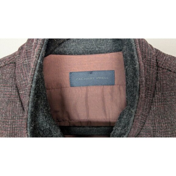 Zachary Prell Jacket Mens L Wool Blend Full Zip Quilted Lined Bomber Jacket Coat - Picture 11 of 13